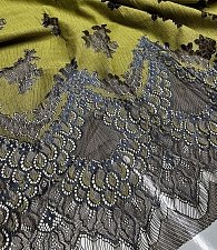 Кружево СКИДКА купон зелен\синий